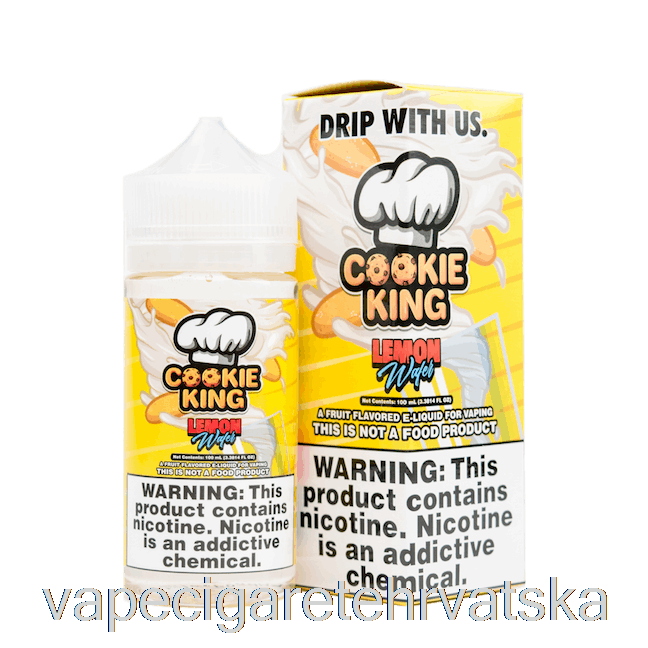Vape Cigarete Lemon Wafer - Cookie King - 100ml 0mg